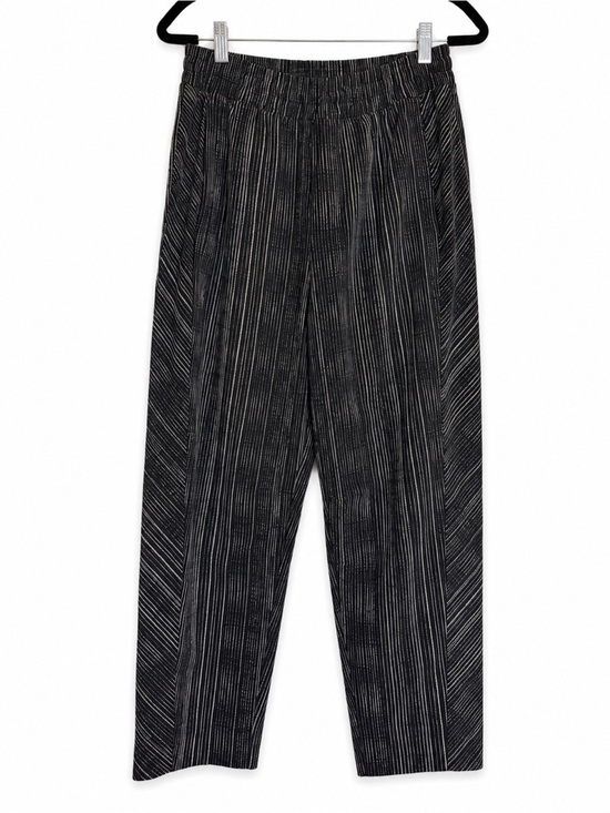 Athleta Pants - Athleta Striped Pull-On Pants Size 2 Black White Tapered Ankle